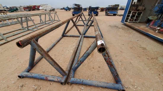 42"H X 28'L TRIANGLE PIPE RACKS (6134) (NOTE: TIMES THE MONEY!)