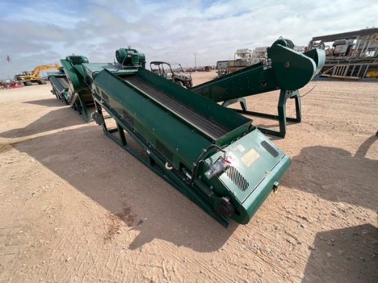 (71464) CONVEY-ALL 12' ADJ. HEIGHT CONVEYOR P/B ELECTRIC MOTOR, M#TRC-3619