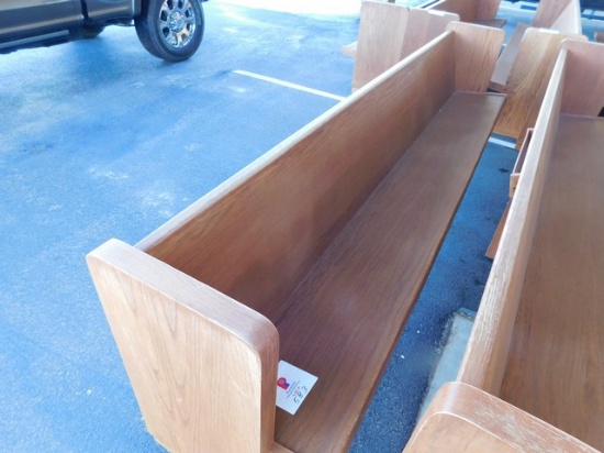 11' WOODEN CHURCH PEW