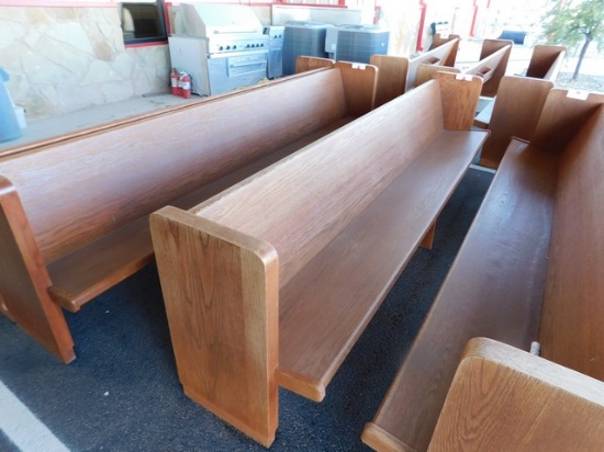 11' WOODEN CHURCH PEW