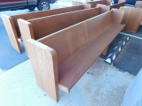 11' WOODEN CHURCH PEW