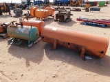 LOT (2) AIR VOLUME TANKS, (1) FUEL, (1) SKID W/ HYD OIL TANKS (16114)