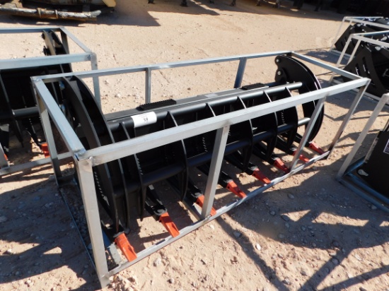 (9135) UNUSED HYD. 78" FORK GRAPPLE F/ SKID STEER