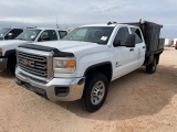 (X) 2015 GMC 3500 HD 4X4 CREW CAB SERVICE TRUCK, VIN: 1GT421CG2FF608933, P/B: VO