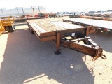 (X) 2003 25' SHOPBUILT T/A DUAL WHEEL FLATBED EQUIPMENT TRAILER, VIN: UTT28356,