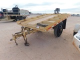 (X) 2006 SHOPBUILT 12' S/A PINTLE HITCH TRAILER, VIN: S44476W, STEEL DECK, 7'W S