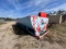 250 BBL HALF ROUND OPEN TOP TANK W/ GAS BUSTERS, 10.5'W, SKIDDED (9760) YAR