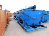 6'H X 8'W X 30'L OPEN TOP MUD TANK, SGL COMP, RD BOTTOM, GAS BUSTER, PLUMBI