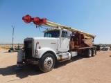 WALKERNEER WS31 (3) DRUM CABLE TOOL RIG PERKINS DIESEL DECK ENGINE, (46'-7 X 5-1