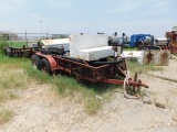 SHOPBUILT 13' X 5' T/A BP TOOL TRAILER W/ 8-LUG AXLES, TOOL BOX, FUEL TANK MISC