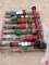 PALLET OF ADJUSTABLE CHOKES, BRASS BALL VALVES, 4' STEEL EXT., TANK TRUCK HOSE COUPLING