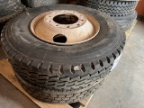 (2) 11R/24.5 TRUCK TIRES & DISC WHEELS 1 UNUSED