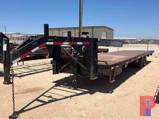 1988 SHOPBUILT 30'X 8'T/A GOOSENECK TRAILER
