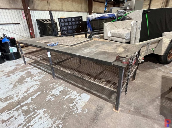 12' X 4' X 3'STEEL WORKBENCH