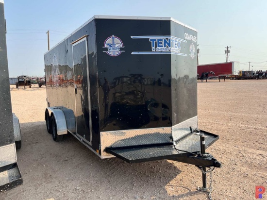 2024 COMPASS TRAILERS 16'X 7'T/A BUMPER PULL ENCLOSED CARGO TRAILER