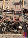 LOT IF ASSORTED HAND TOOLS, TOOL CART & DOLLY