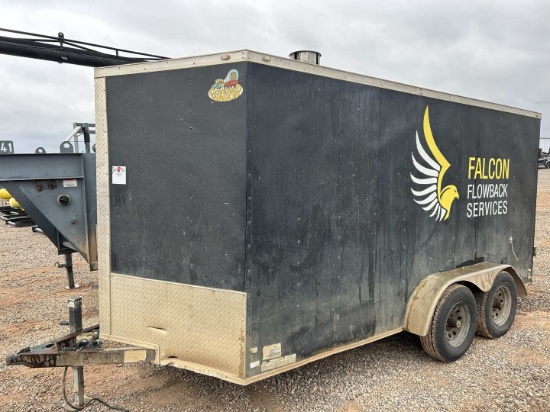 2016 COVERED WAGON TRAILERS ENCLOSED 14' X 7' T/A 3,500 PSI PRESSURE WASHER BUMPER PULL TRAILER