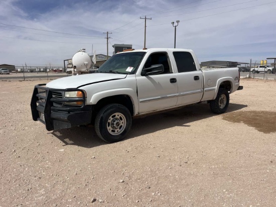 2001 GMC SIERRA 2500HD CREW CAB PICKUP TRUCK, 4X4