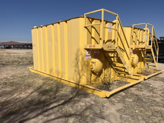13'L X 8'W X 8'H CCRIMPED STEEL TANK, V-BOTTOM, SKIDDED