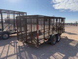 SHOPBUILT 16' X 7' T/A BUMPER PULL TRASH TRAILER