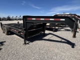 18' X 7' HYDRAULIC LIFT T/A GOOSENECK TRAILER F/ SKO SKIDS 1A93F20FF998001