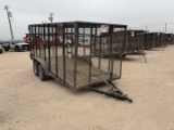 SHOPBUILT 16' X 7' T/A BUMPER PULL TRASH TRAILER