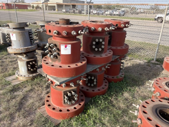 (6) 7-1/16" 15K BX156 (TOP) X 11" 10K BX158 (BOTTOM)  WITH 1-13/16" 15K STUDDED OUTLETS DD /