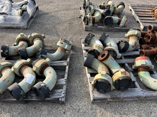 (18) 3-PALLETS OF UNUSED 4" FIG 2202 15K ELBOWS