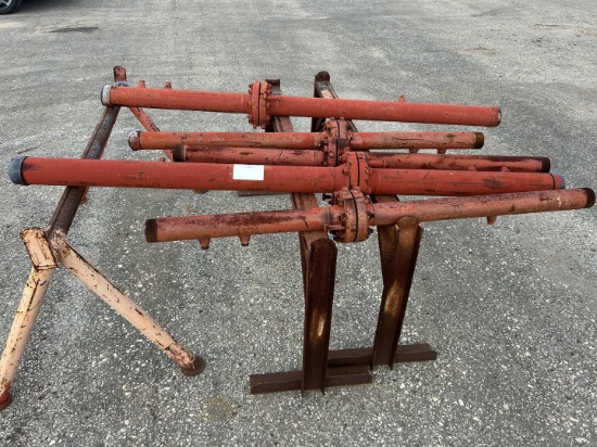 (2) 4" X 90" METER RUN MANIFOLD, (3) 3" X 70" METER RUN MANIFOLDS W/ (3) STEEL STANDS