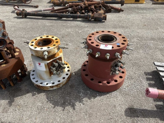 UNUSED (1) 7-1/16" 15K BX156 (TOP) X 11" 10K BX158 (BOTTOM)  WITH 1-13/16" 15K STUDDED OUTLE