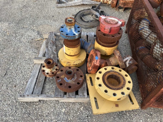 PALLET OF ASSORTED 2" ADAPTER FLANGES & HAMMER UNIONS