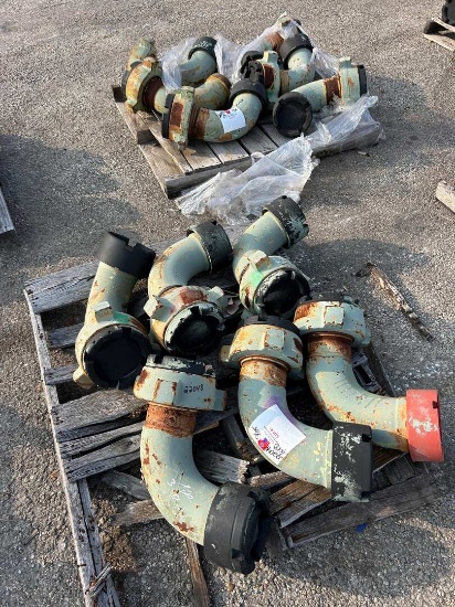 (18) 3-PALLETS OF UNUSED 4" FIG 2202 15K ELBOWS