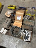(3) PALLETS OF VARIOUS SIZE & TYPE STEEL FITTINGS, BOLTS, & NUTS SOME FOR SLAB VALVES