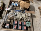 PALLET OF FLOW METERS, SWITCHES, & GAUGES, SEE ALETA'S