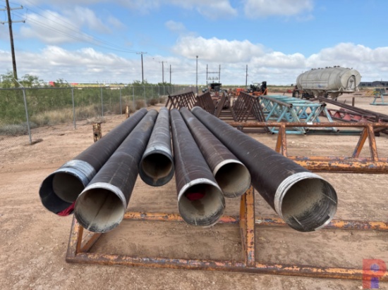 (5) JTS OF 10 3200A 200PSI FIBERGLASS PIPE & (1) 12 JOINT OF FIBERGLASS PIPR