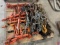 PALLET OF TIE DOWN CHAIN & BOOMERS