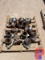 PALLET W/ (9) 3 1502 HAMMER UNIONS & (4) 2 X 2 1502 WECO FLANGES