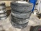 FOUR GOODYEAR 295/75R22.5 10 LUG WHEELS & TIRES