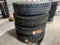 FOUR UNUSED TRAZONO 11R22.5 ALUMINUM 10 LUG WHEELS & TIRES