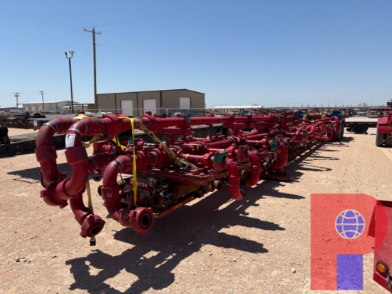 53 X 8 T/A 16-ARM FRAC MISSLE/ MANIFOLD TRAILER