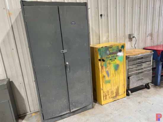 STORAGE CABINET, FLAMABLE STORAGE CABINET, & 6-DRAWER TOOL BOX