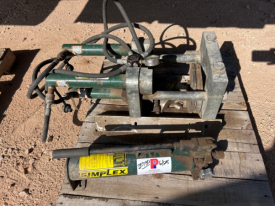 SIMPLEX 10,000 PSI HAND PUMP HOSE CRIMPING MACHINE