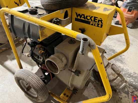 WACKER PTS4 - 4" TRASH PUMP P/B A VANGUARD 16HP GASOLINE ENGINE