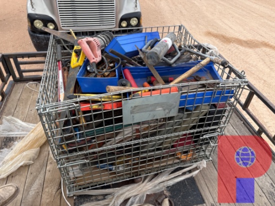 CRATE FULL OF MISCELLANEOUS HAND TOOLS