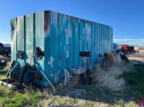35L X 8W SINGLE AXLE FRAC TANK CONVERTED TO STORAGE ROOM