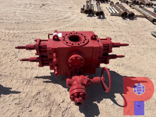 KANA 7-1/16 3-5K DOUBLE HYDRAULIC BOP W/ 2-1/16 5K GATE VALVE