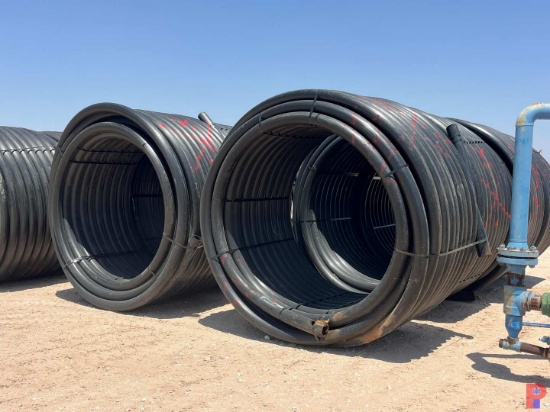 500' ROLL OF IPS 4" DR9 USED POLY PIPE