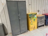 STORAGE CABINET, FLAMABLE STORAGE CABINET, & 6-DRAWER TOOL BOX