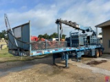 2007 KALYN SIEBERT T/A FRAC IRON FLATBED TRAILER W/ 18K CRANE