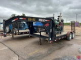 2008 LOAD MAX 18 T/A LOW PROFILE FLATBED GOOSENECK W/ RAMPS